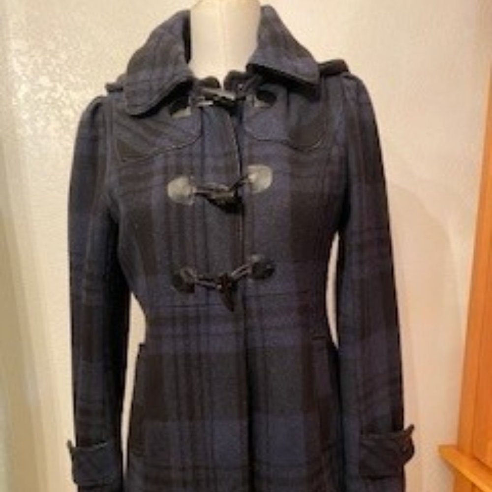 Black and Blue Plaid Coat